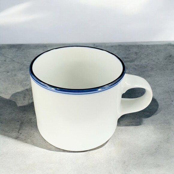 Dansk Concerto Allegro Blue Teacup And Saucer Set Mug Cup Portugal Ceramic White - Picture 4 of 16